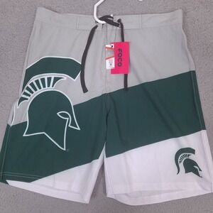 Michigan State Spartans Swim Trunks‎ Mens Medium 33 Waist Board Shorts Foco